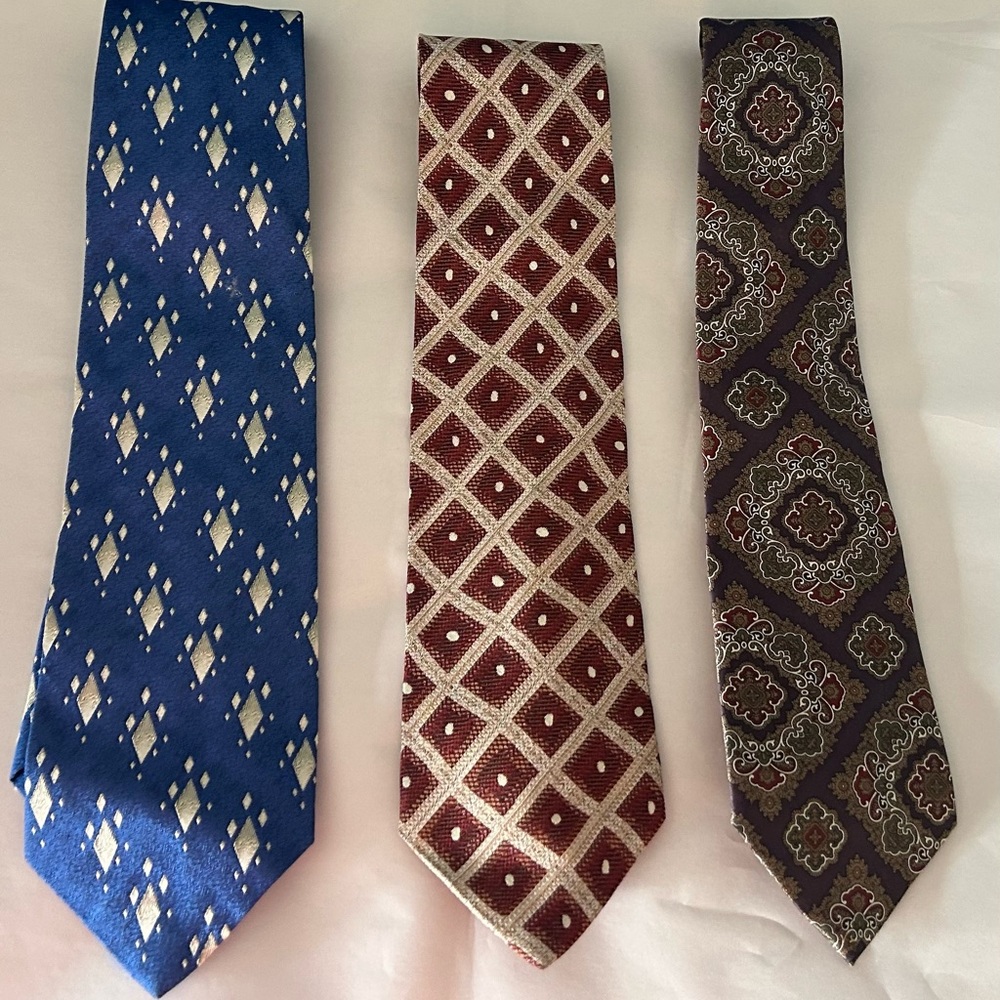Bundle of 3 Designer silk ties
